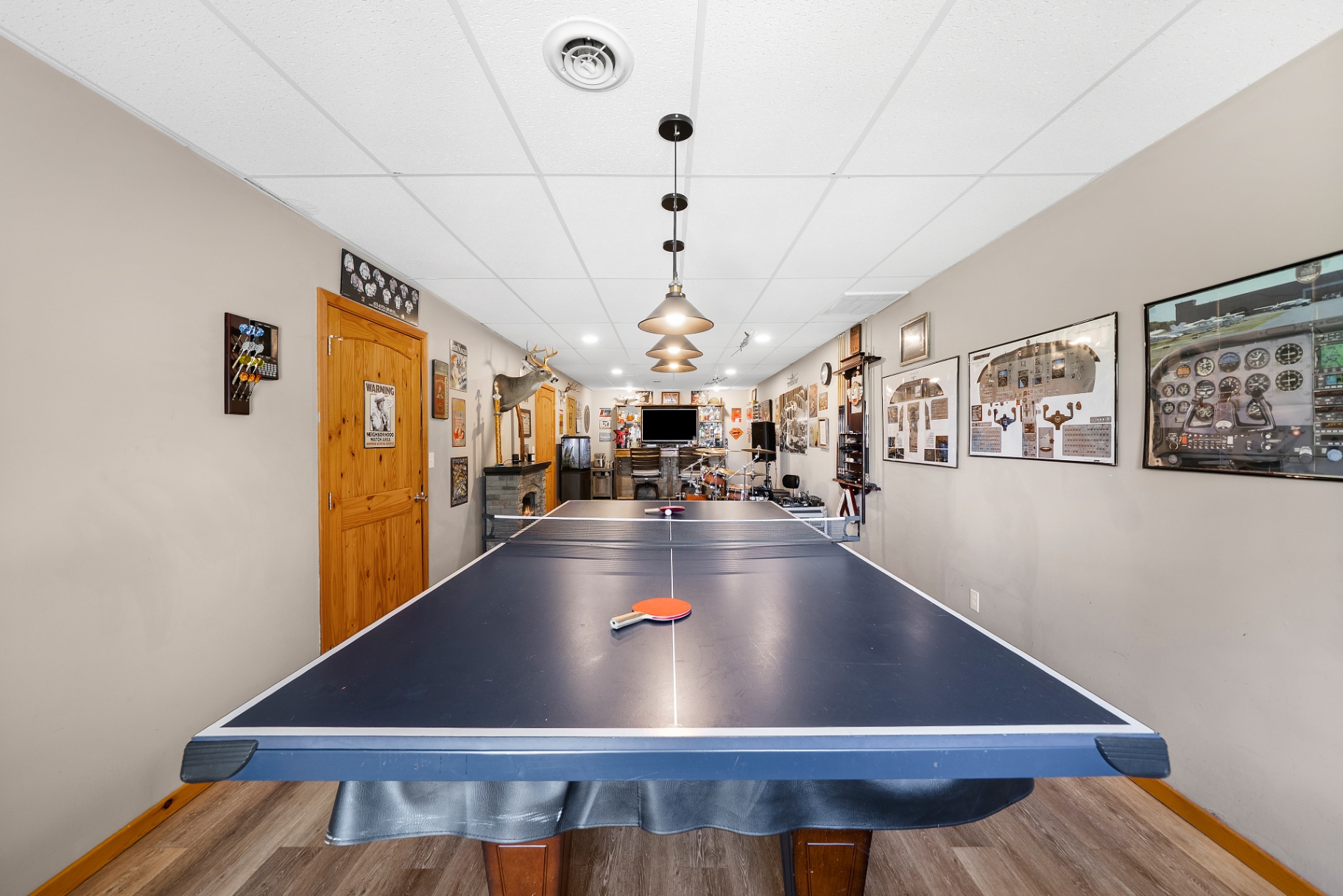 Rec room seating area