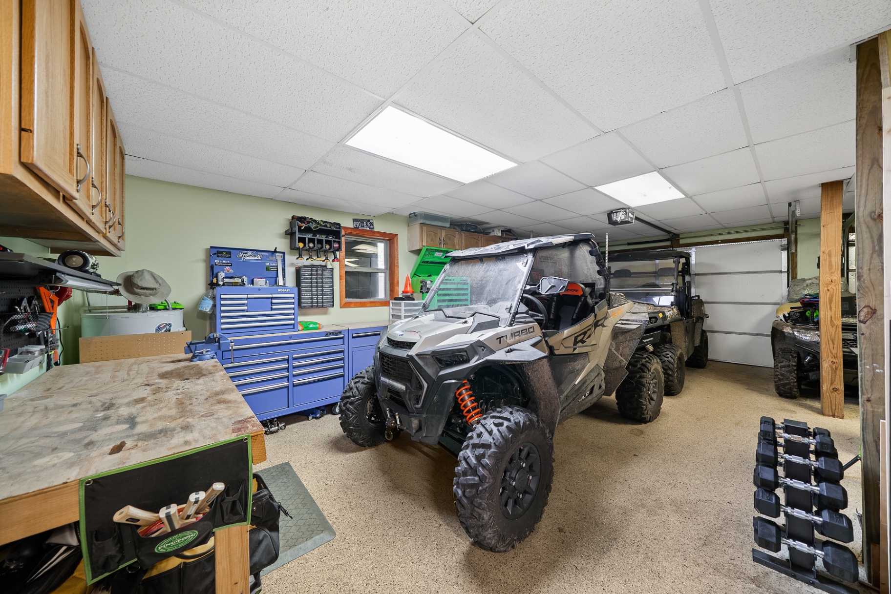 Oversized two-car garage