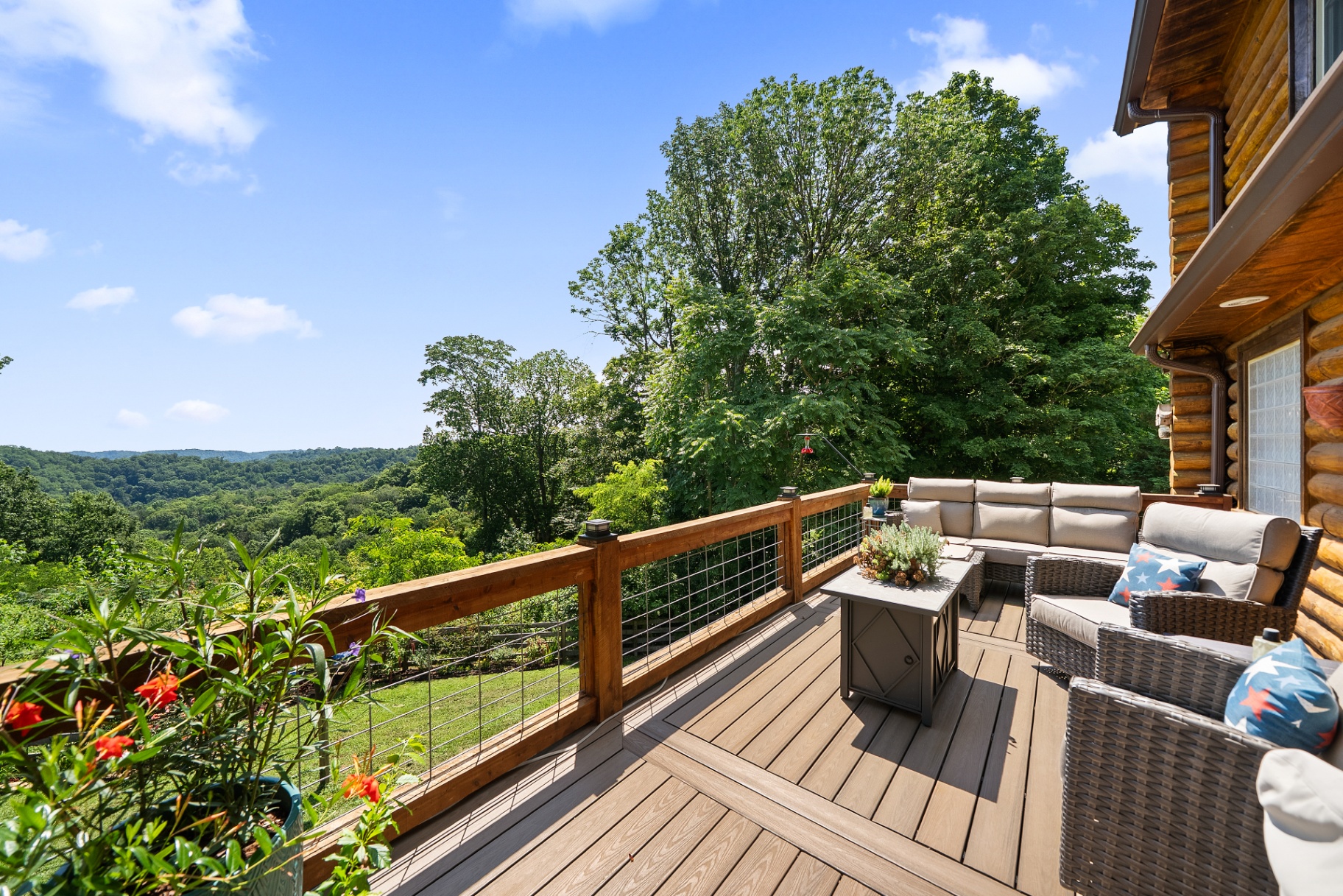 Deck view into the woods
